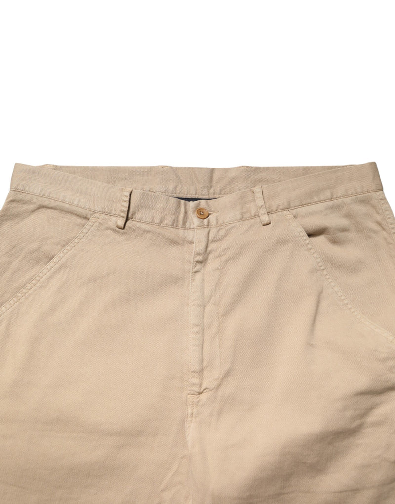 Pantalon Chino Skinny Beige en Coton Daniele Alessandrini