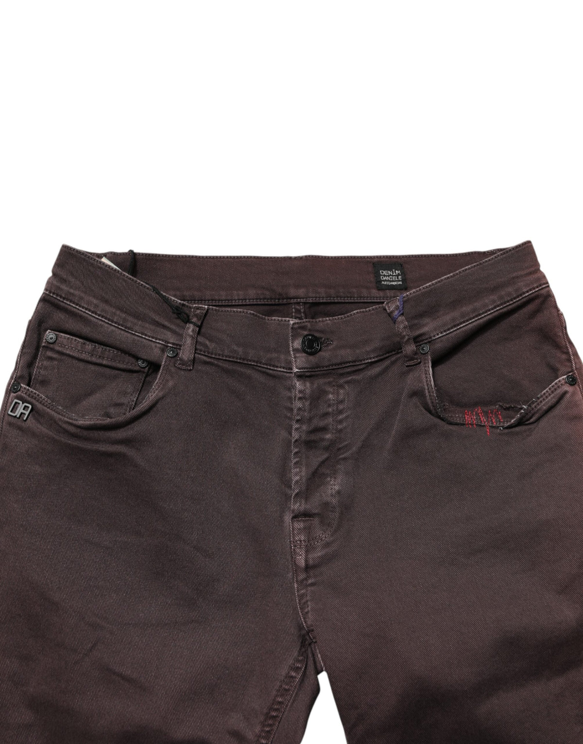 Daniele Alessandrini Brown Mid Waist Skinny Jeans for Men