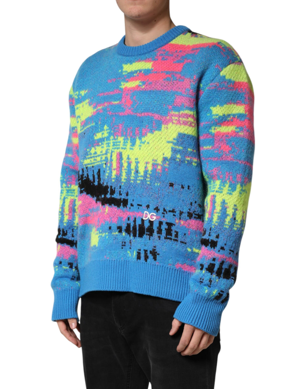 Pull Dolce &amp; Gabbana multicolore à col rond pour homme
