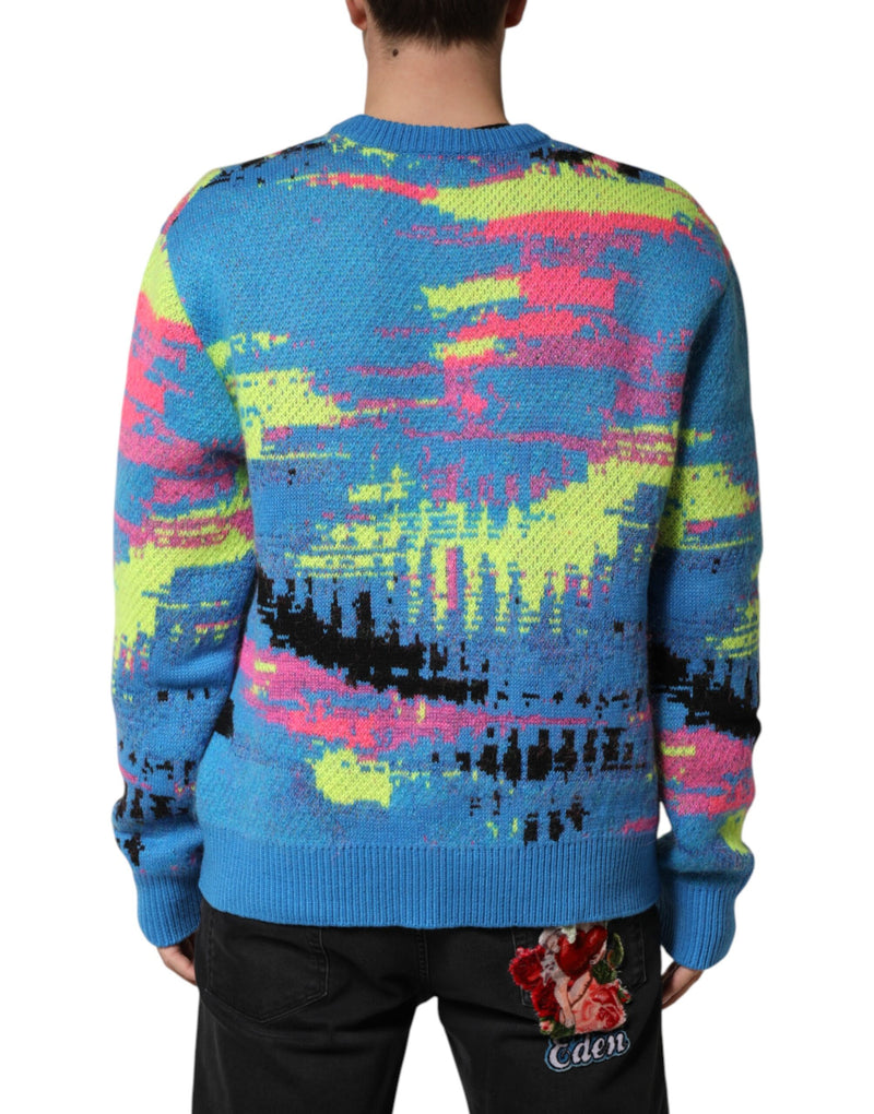 Pull Dolce &amp; Gabbana multicolore à col rond pour homme