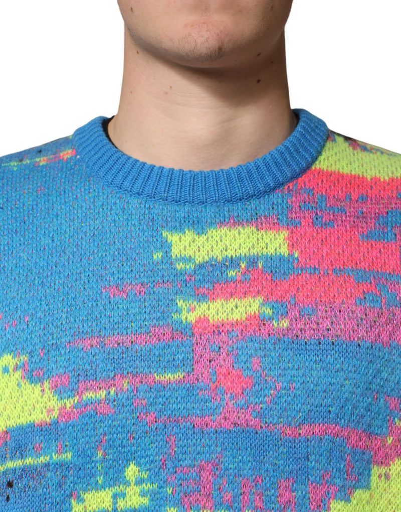 Pull Dolce &amp; Gabbana multicolore à col rond pour homme