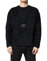 Sweat-shirt Dolce &amp; Gabbana noir en coton à col V pour homme