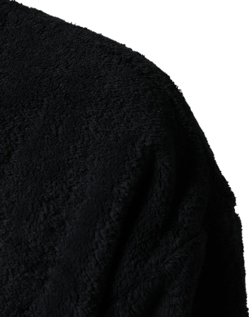 Sweat-shirt Dolce &amp; Gabbana noir en coton à col V pour homme