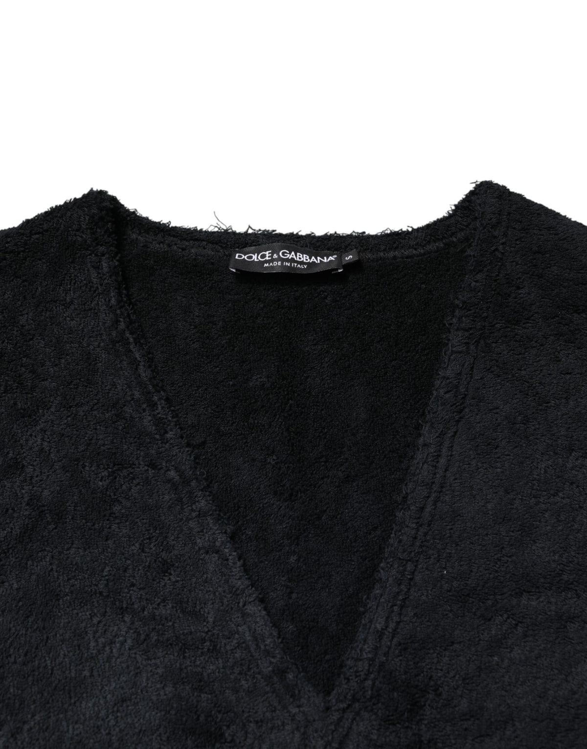 Sweat-shirt Dolce &amp; Gabbana noir en coton à col V pour homme