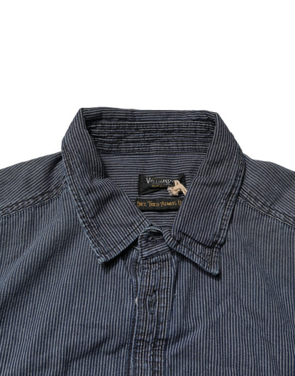 Jack & Jones Blauw Wit Overhemd met Knoopsluiting Lange Mouwen Heren Spijkeroverhemd