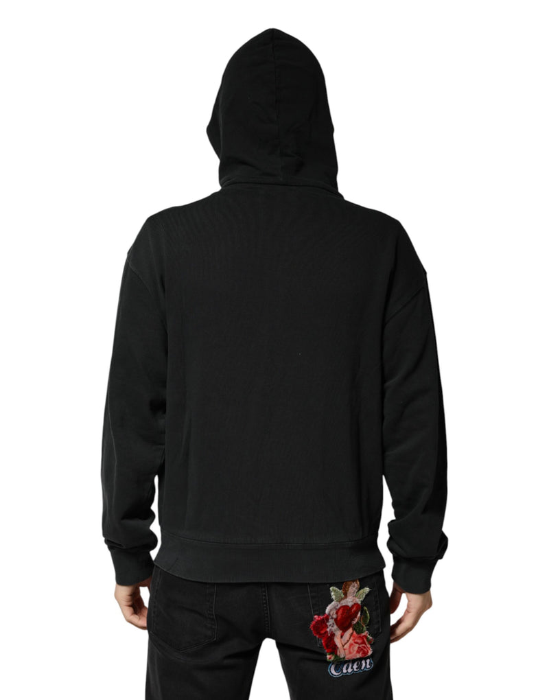 Dolce &amp; Gabbana Zwarte Full Zip Hooded Heren Sweatshirt Trui