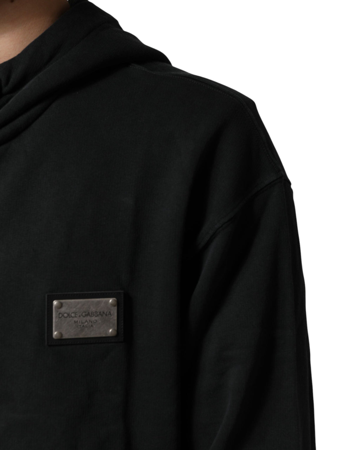 Dolce & Gabbana Black Full Zip Hooded Men Sweatshirt