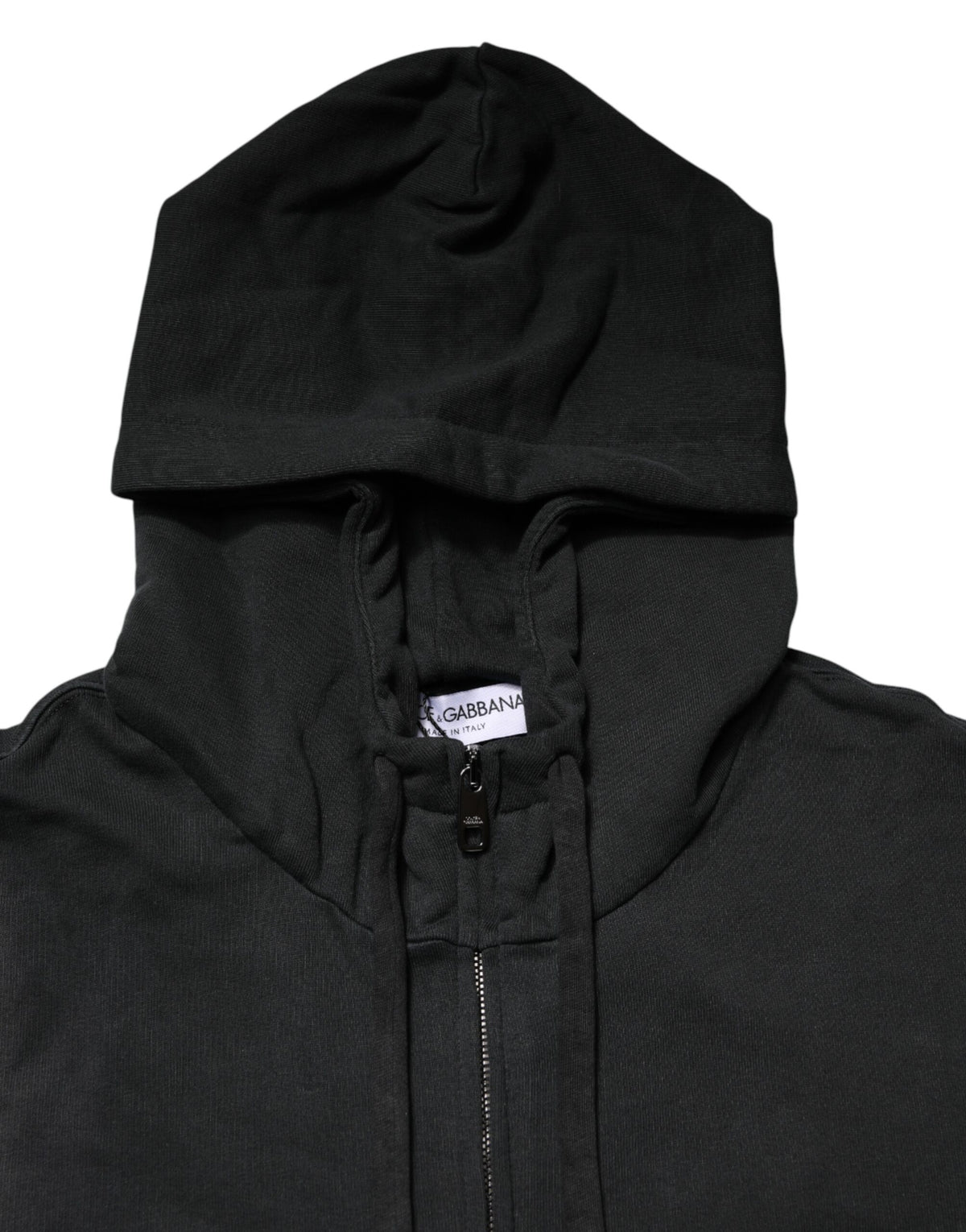 Dolce & Gabbana Black Full Zip Hooded Men Sweatshirt
