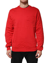 Sweat-shirt Dolce &amp; Gabbana rouge à logo en coton, col rond