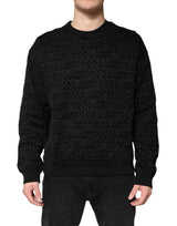Sweat-shirt Dolce &amp; Gabbana noir à col rond monogrammé