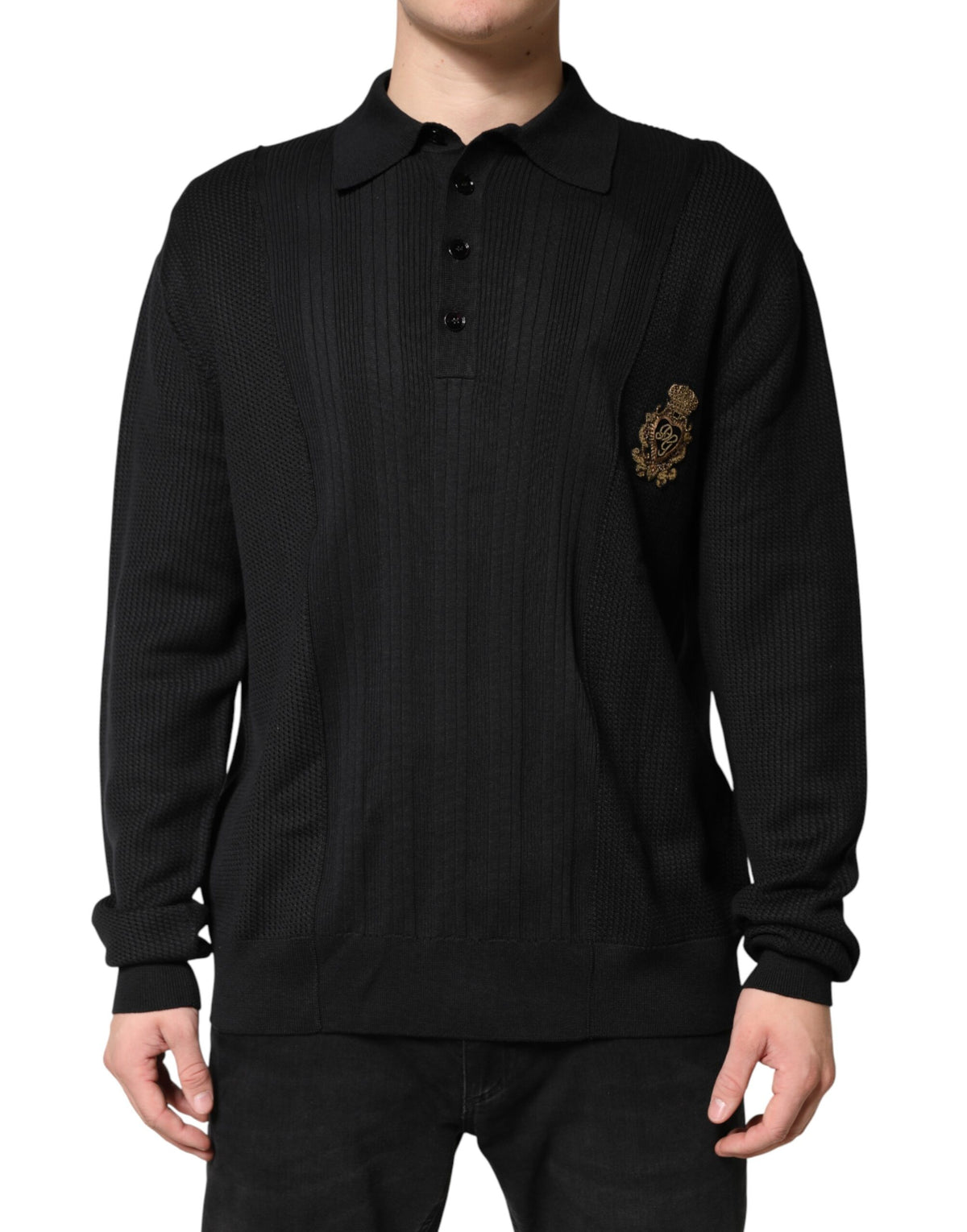 Pull à manches longues Dolce &amp; Gabbana Black Crest pour homme