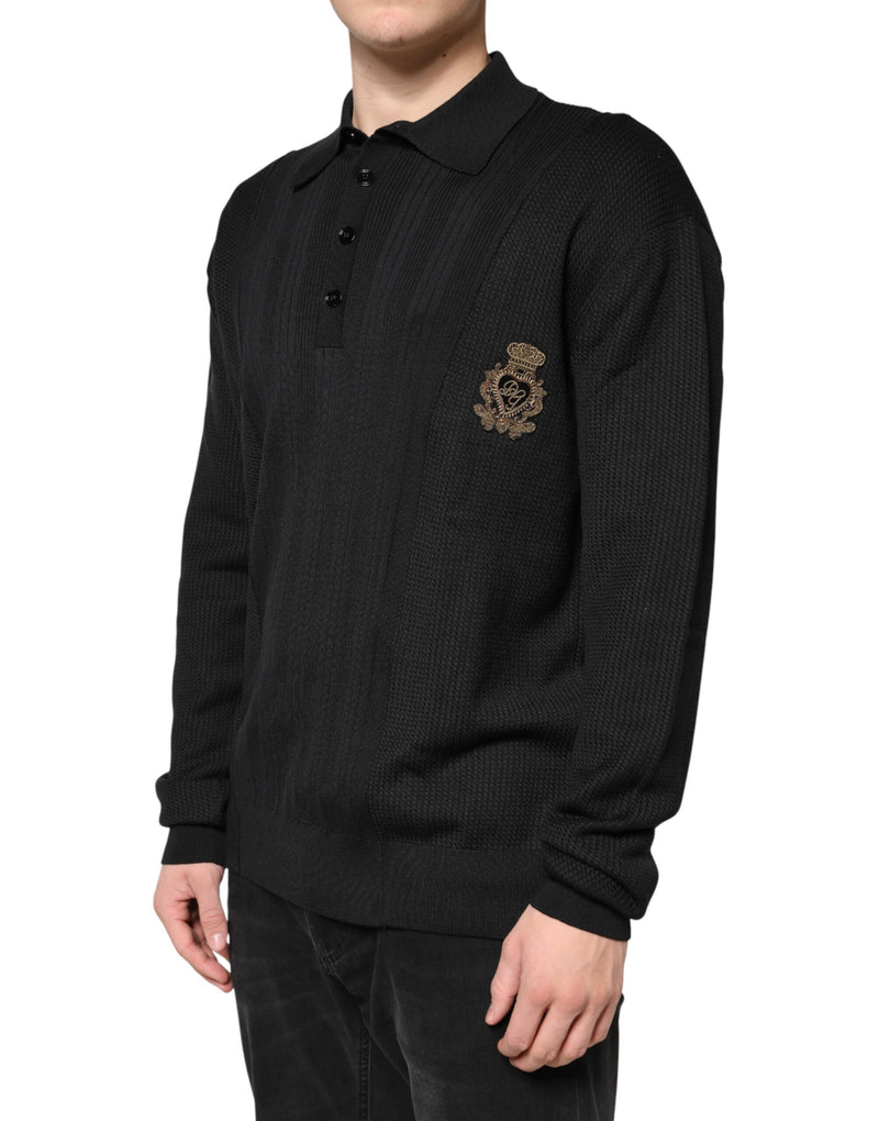 Pull à manches longues Dolce &amp; Gabbana Black Crest pour homme