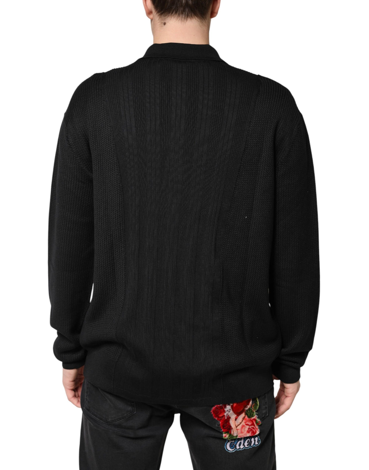 Pull à manches longues Dolce &amp; Gabbana Black Crest pour homme