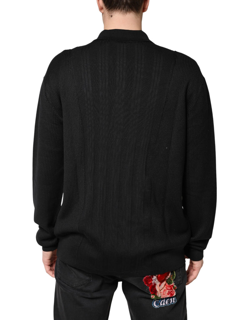 Pull à manches longues Dolce &amp; Gabbana Black Crest pour homme