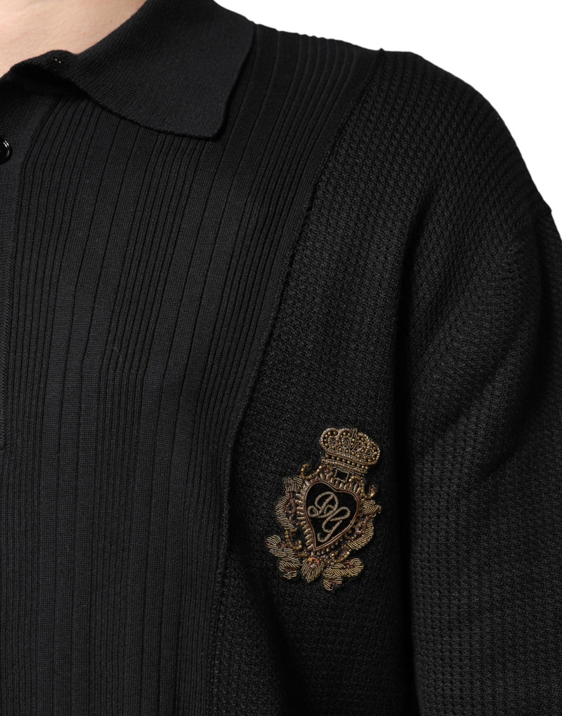 Pull à manches longues Dolce &amp; Gabbana Black Crest pour homme