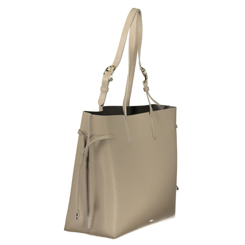 Furla B Tonie Sac en Cuir Beige pour Femmes
