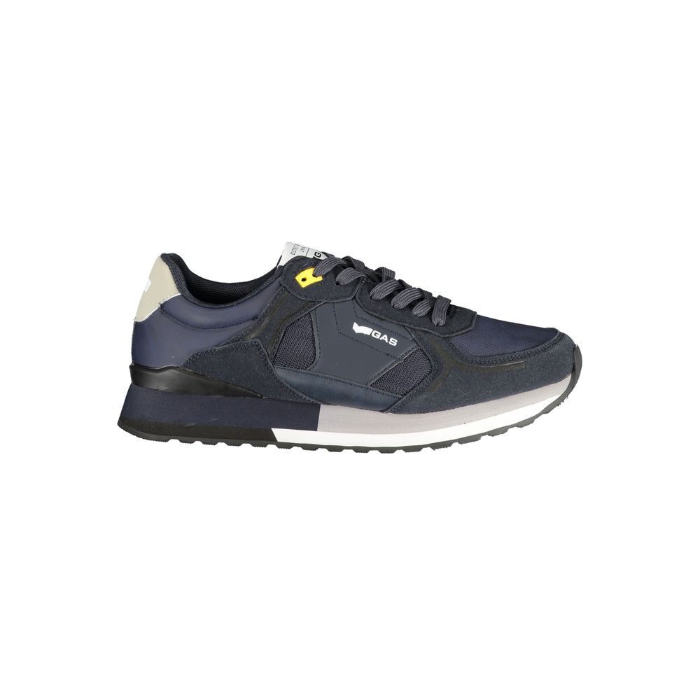 Gasblauwe polyester herensneaker