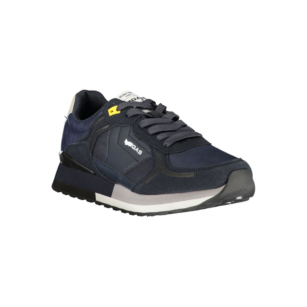 Gasblauwe polyester herensneaker