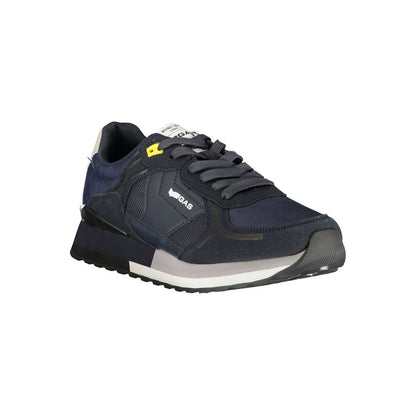 Gasblauwe polyester herensneaker
