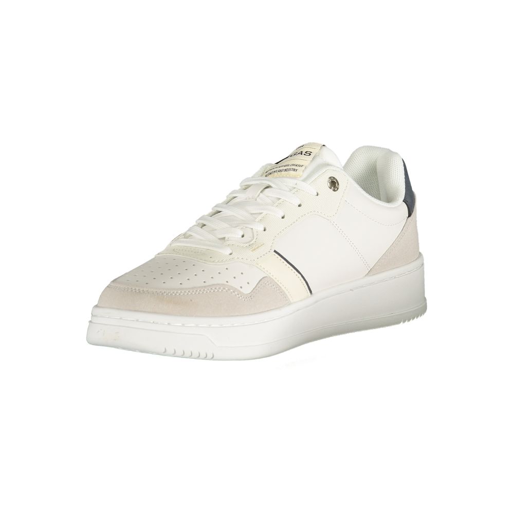 Baskets homme en polyester blanc gaz