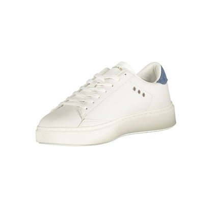 Sneaker homme en polyester blanc cassé