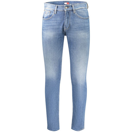Tommy Hilfiger Blu Cotton Men's Slim Tapered Jean