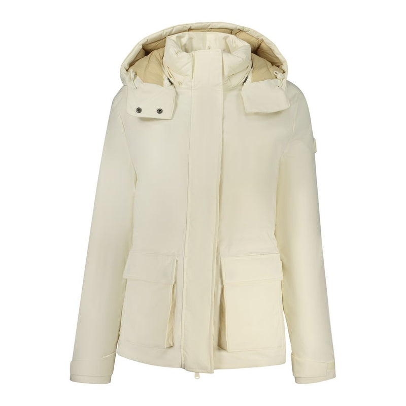 North Sails White Polyester Women Parka Jacket - Sustainable Style