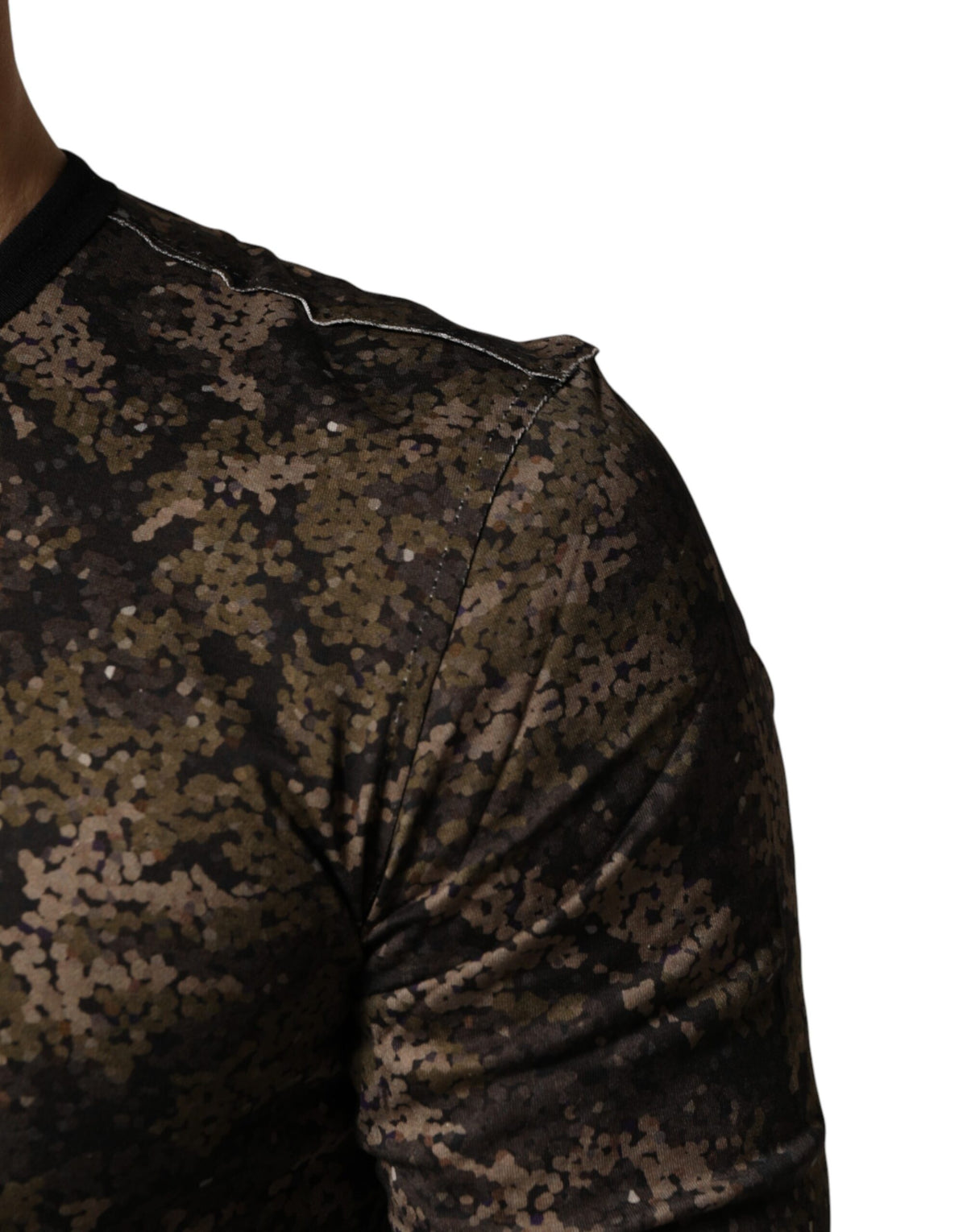 T-shirt à manches longues camouflage multicolore Dolce &amp; Gabbana