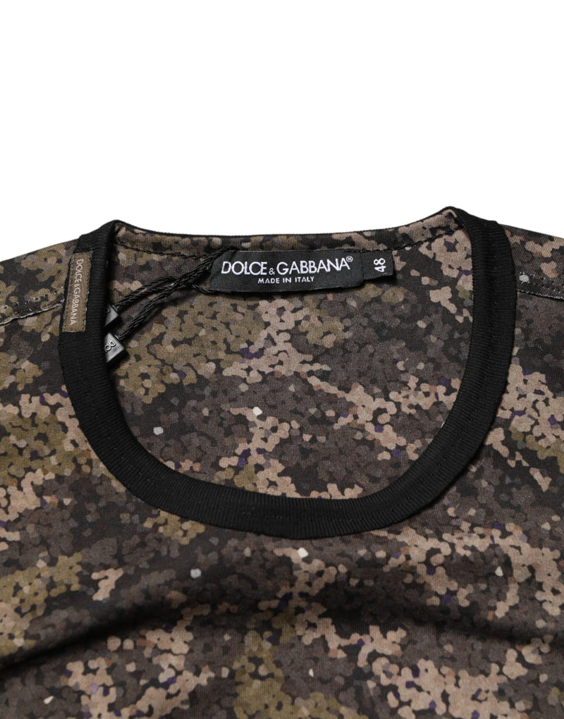 T-shirt à manches longues camouflage multicolore Dolce &amp; Gabbana