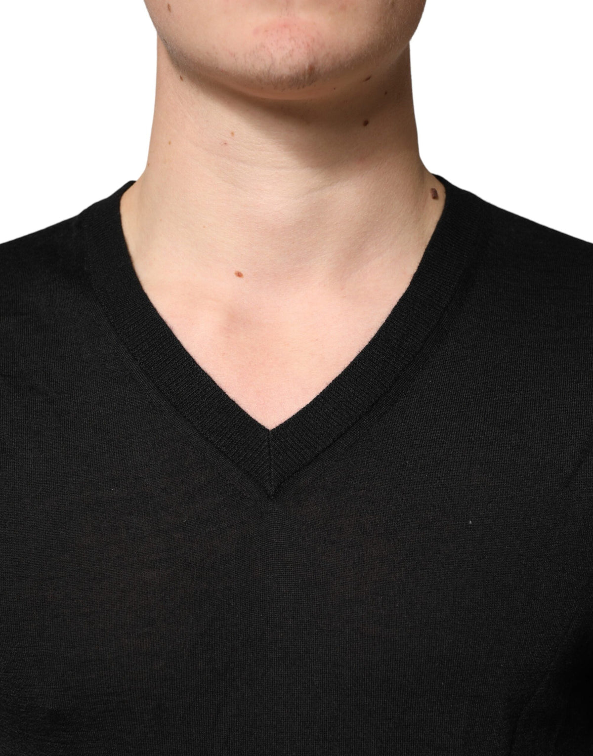 Pull Dolce &amp; Gabbana en cachemire noir à col V pour homme