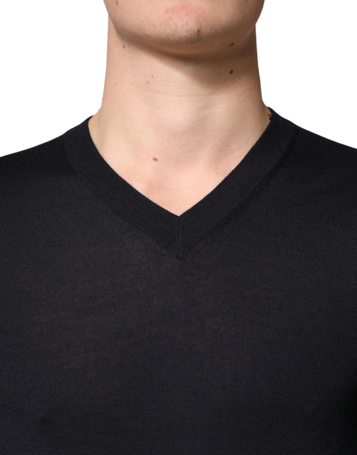 Pull Dolce &amp; Gabbana en cachemire noir à col V pour homme