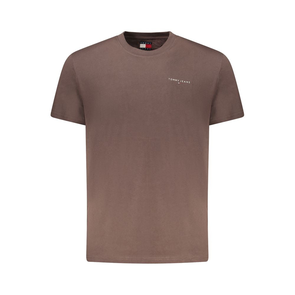 T-shirt homme Tommy Hilfiger marron en coton