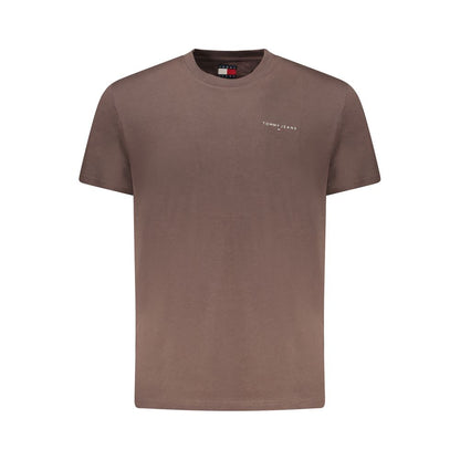 T-shirt homme Tommy Hilfiger marron en coton