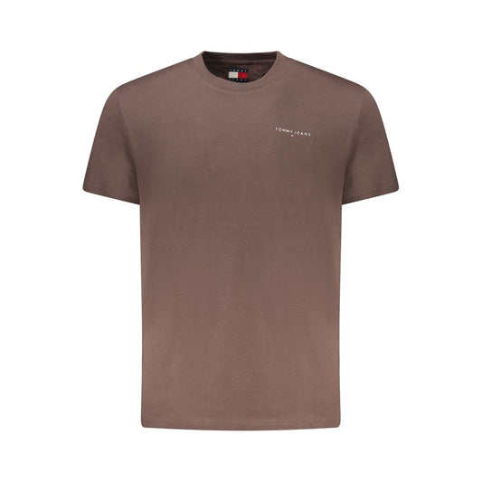 T-shirt homme Tommy Hilfiger marron en coton