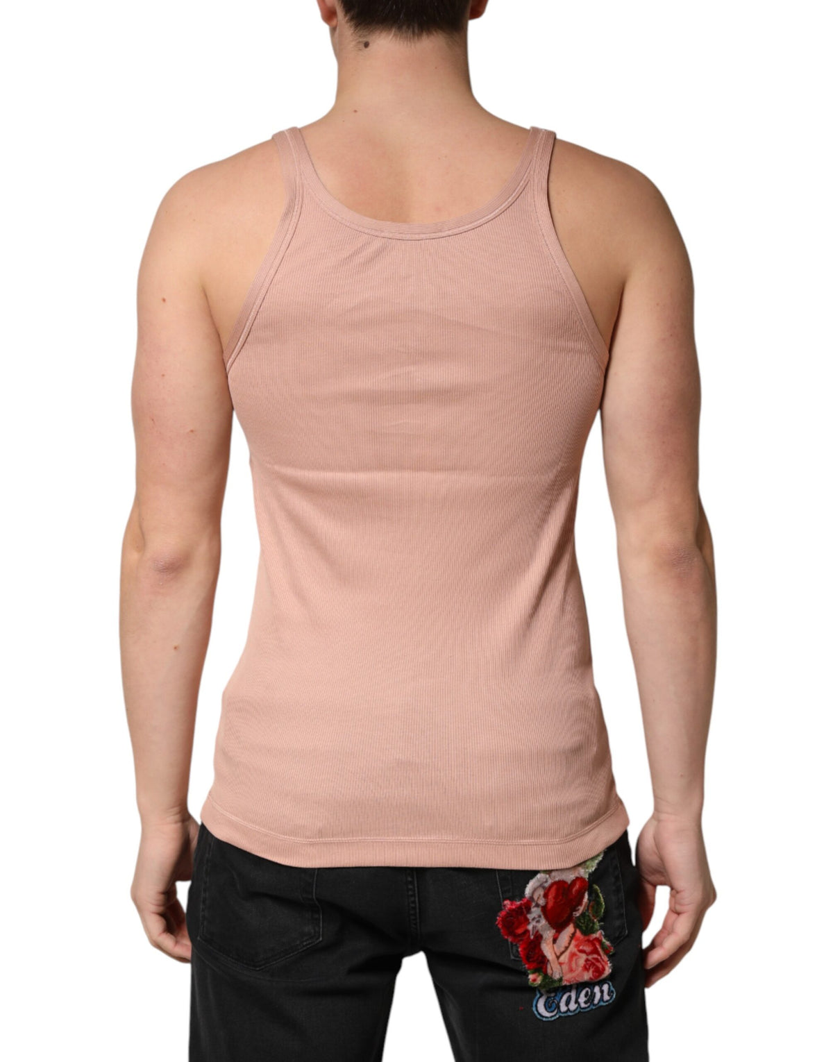 Débardeur rose sans manches à col rond Dolce &amp; Gabbana