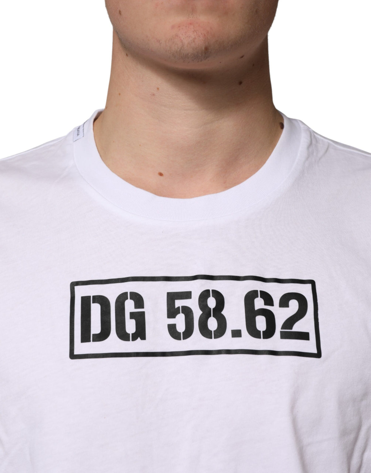 T-shirt Dolce &amp; Gabbana blanc en coton à col rond pour homme