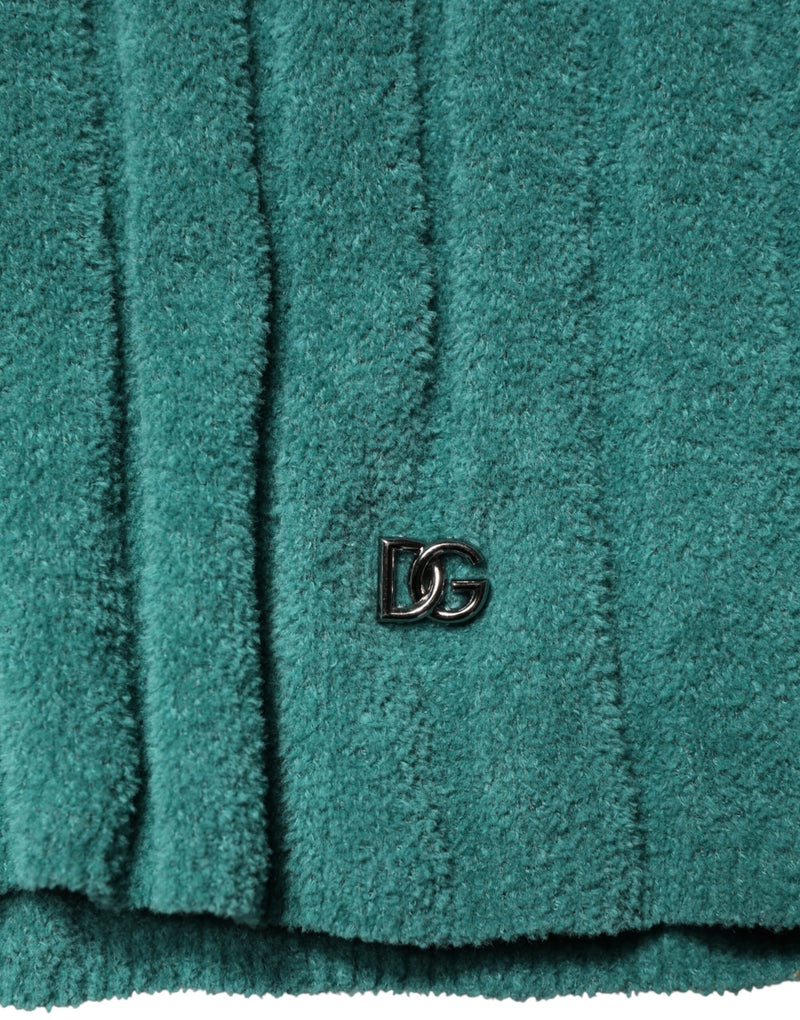 Dolce &amp; Gabbana donkergroen katoenen T-shirt met ronde hals voor heren