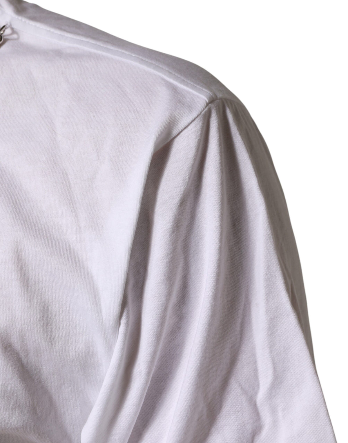 T-shirt blanc en coton Dolce &amp; Gabbana orné de colliers