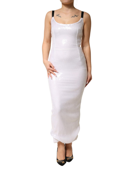 Robe sans manches Dolce & Gabbana en polyester blanc