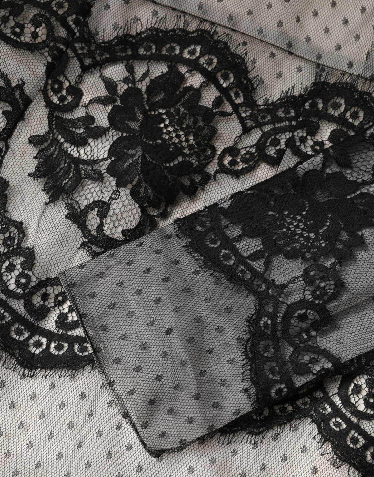 Robe Maxi Sheath en Dentelle et Soie Dolce & Gabbana Noir et Blanc