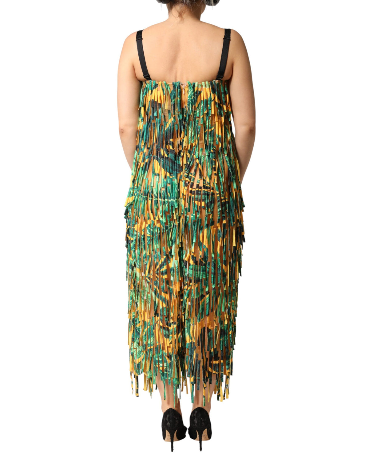 Robe Maxi à Imprimé Tropical Multicolore Dolce & Gabbana
