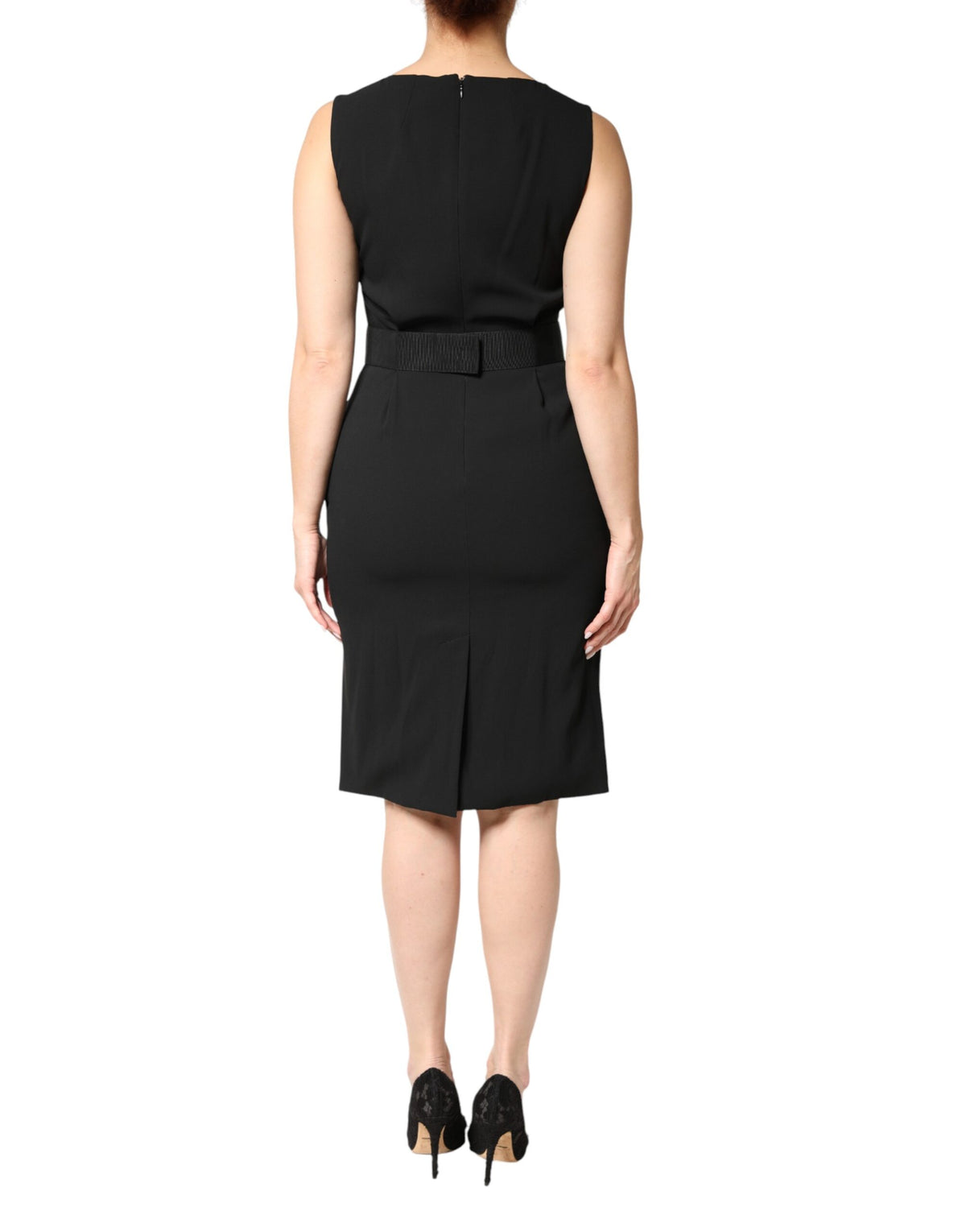 Robe fourreau sans manches noire Dolce & Gabbana