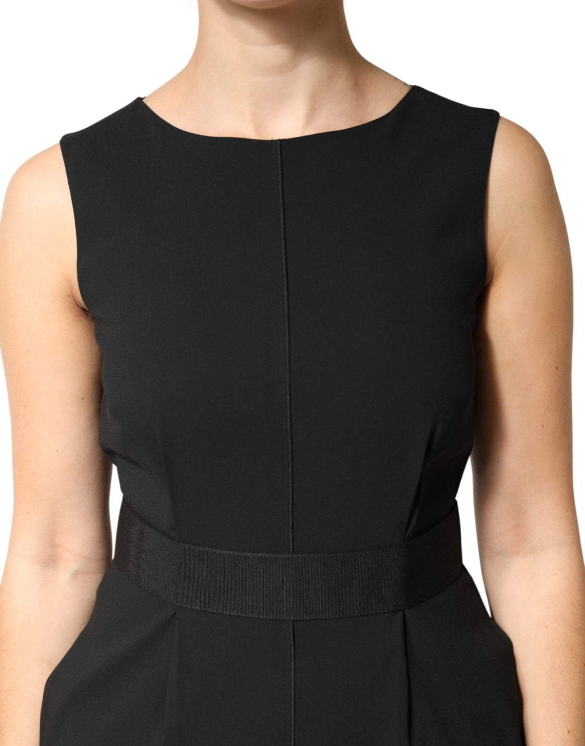 Robe fourreau sans manches noire Dolce & Gabbana