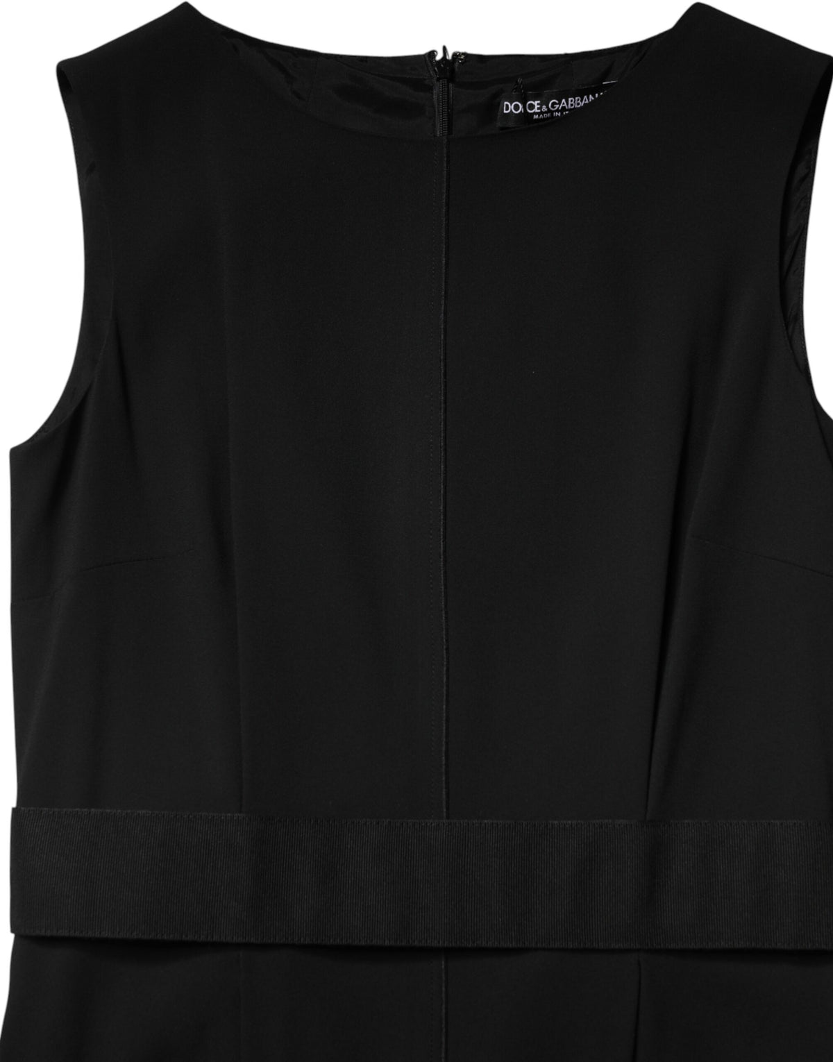 Robe fourreau sans manches noire Dolce & Gabbana