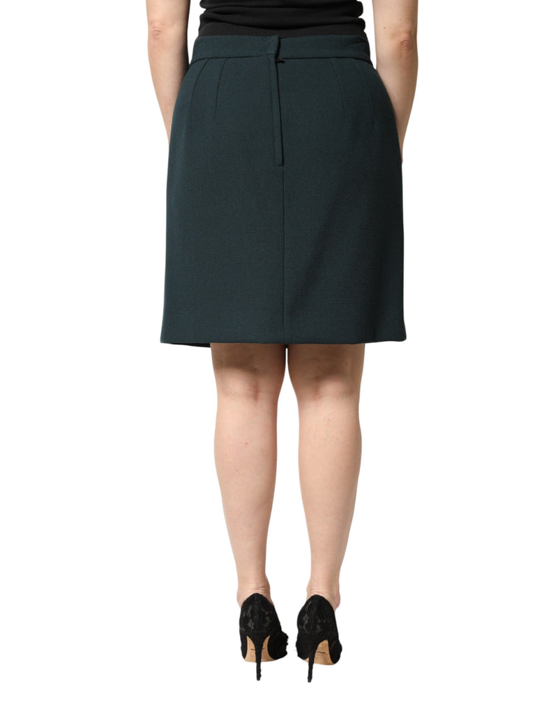 Dolce & Gabbana Jupe Mini Coupe Crayon Vert Foncé