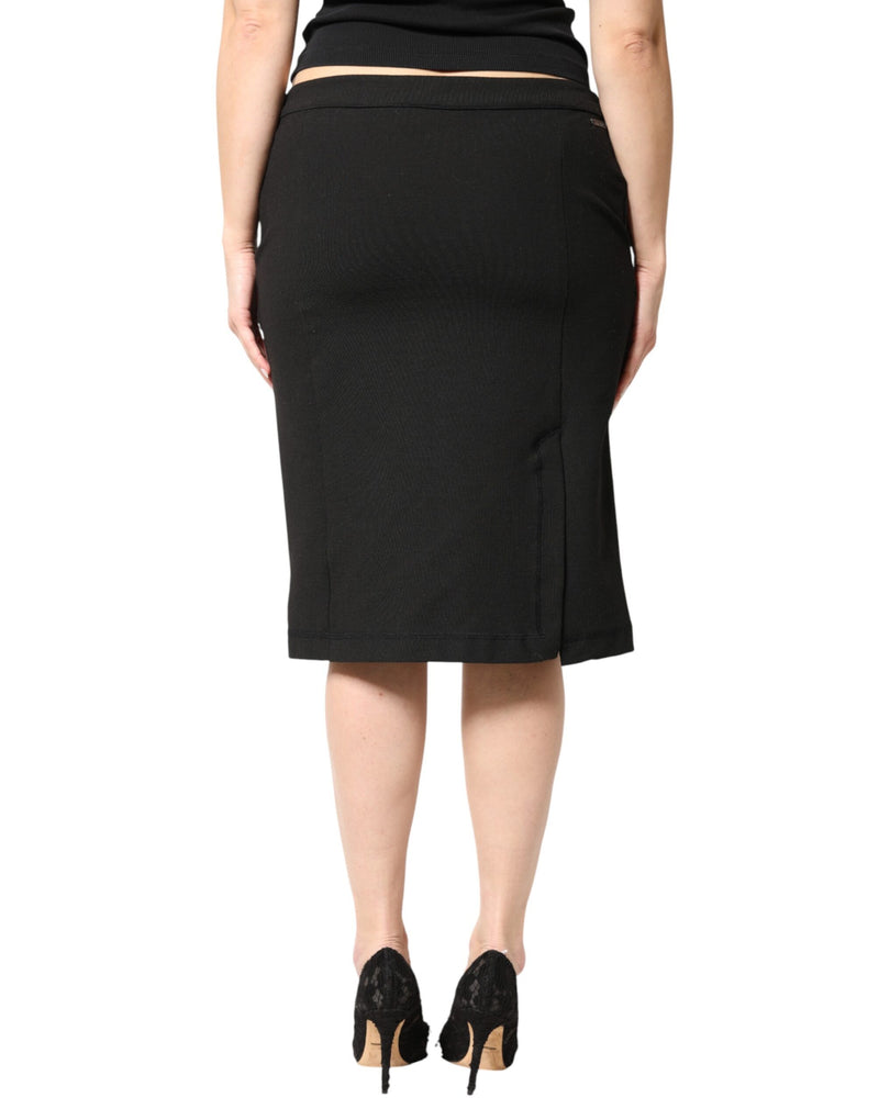 GF Ferre Jupe Crayon Noire pour Femmes - Design Élégant Mi-Long