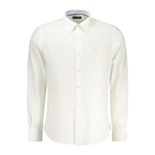 North Sails White Cotton Men Shirt - Sustainable Style