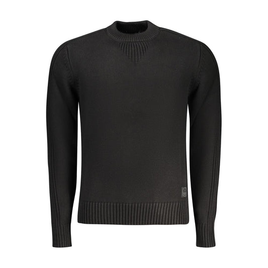 North Sails Black Cotton Men Sweater - Sustainable Style