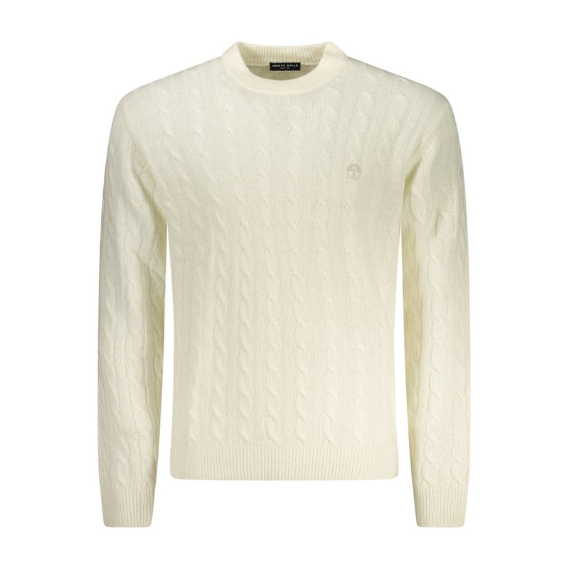 North Sails White Polyamide Men's Sweater - Elegant & Eco-Friendly