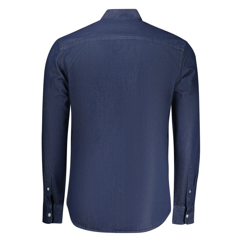 North Sails Blue Cotton Men's Shirt - Eco-Conscious Elegance